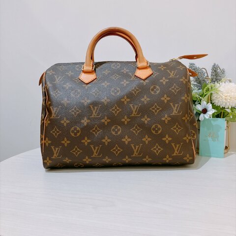 TK2156	路易威登 經典花 手提包  Louis Vuitton Speedy 30 Handbag Monogram Canvas x GHW