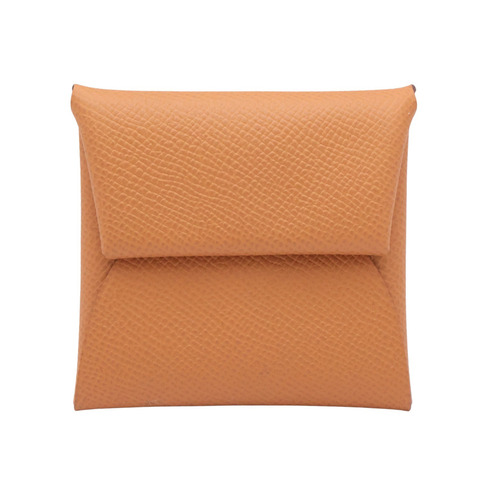 HERMES 愛馬仕 Bastia 零錢包 金棕色 Epsom牛皮 B刻 銀扣 H041054CK