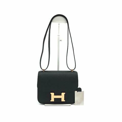 Hermès 黑金 康康 mini w刻 肩背包