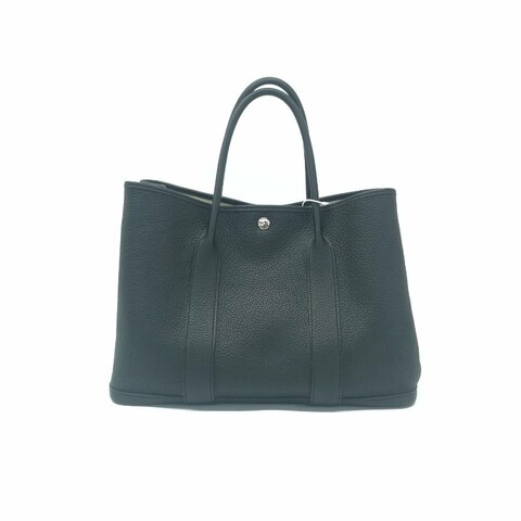 Hermès 黑銀 花園36 Y刻 手提包