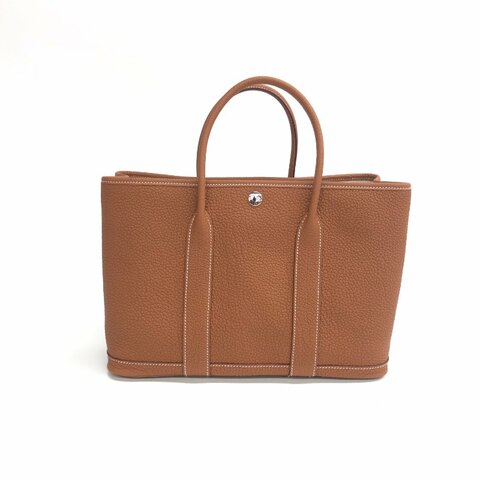 Hermès 金棕 花園30 G刻 手提包