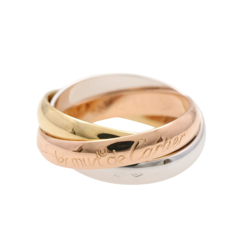 Trinity 三環戒指 50 18K 三色三金【Cartier 卡地亞】