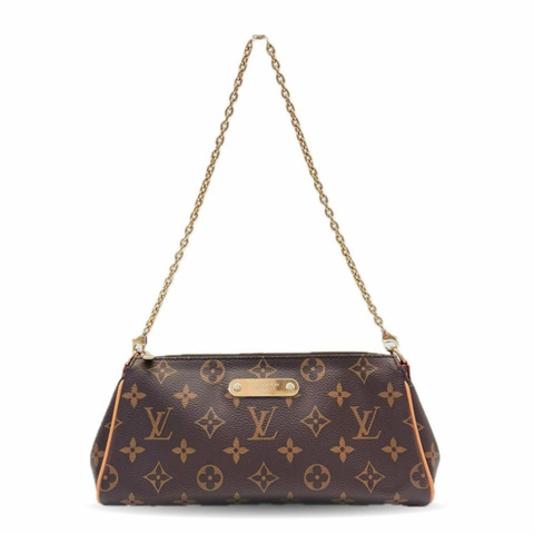 路易威登 Pochette Eva Monogram 鏈條單肩包 棕色 M13567 路易威登