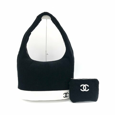 Chanel 黑白 26S 沙灘 套裝 子包 沙灘巾 肩背包