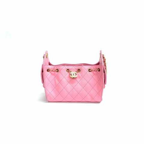 Chanel 粉色 26S 25bag mini 菱格紋 金扣 晶片26年4月 肩背包