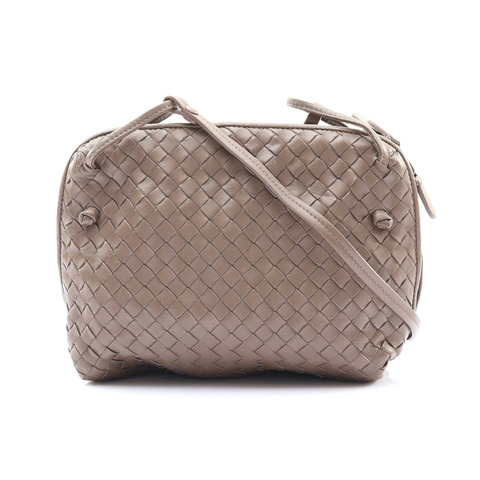 BOTTEGA VENETA BV 寶緹嘉 Nodini 肩背包 灰色 編織羊皮 無鏡子 245354