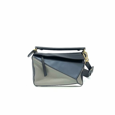LOEWE 羅意威 拼色 puzzle 小號 肩背包