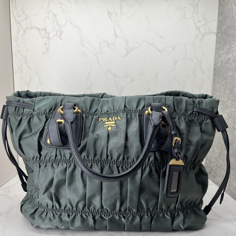 香緹國際精品 PRADA 尼龍 抓皺 手提 肩背包 1355