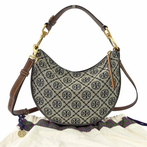 TORY BURCH T Monogram Mini Crescent 2用袋