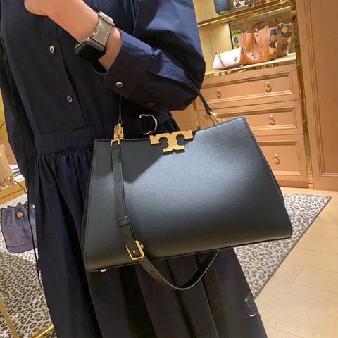 未使用 Tory Burch Eleanor 黑色中號手提包