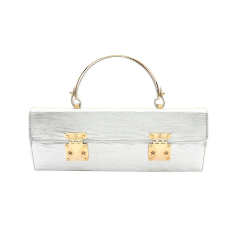 LOUIS VUITTON LV 路易威登 Galaxia 手提包 銀色 Epi水波紋 牛皮 M92183