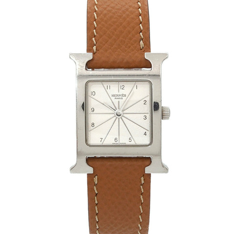 愛馬仕 H-Watch HH1 210 女士腕錶 銀色石英錶 H