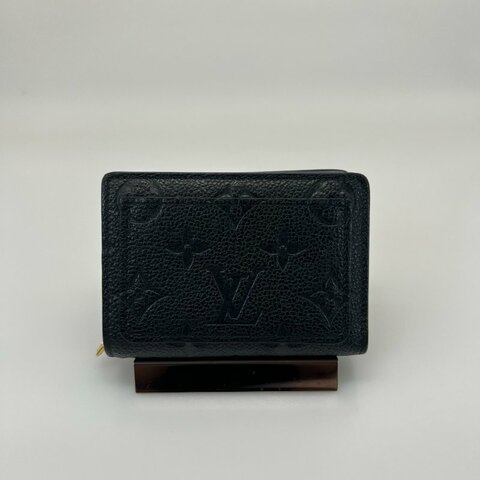 LV M80151/晶片款 黑壓紋二折短夾