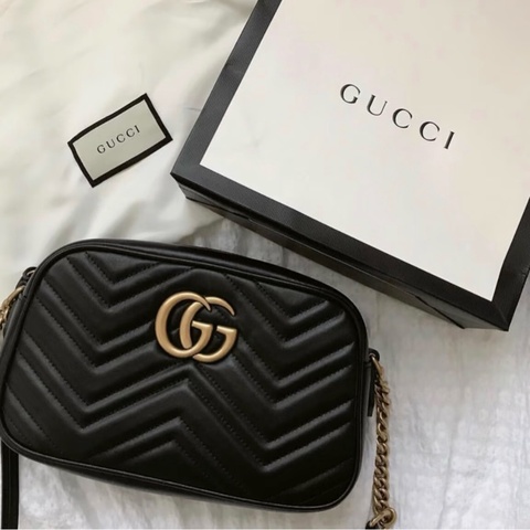 GUCCI🖤黑馬夢相機包447632
