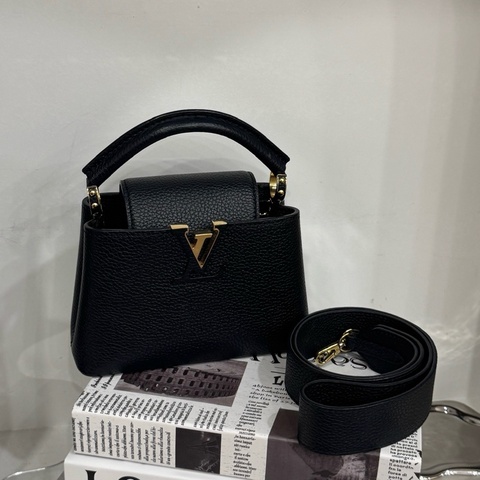 LV M56071/晶片款 黑capucines MINI 手提肩背包