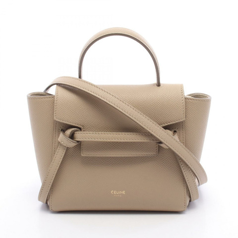 CELINE PICO BELT BAG 單肩斜背包 手提包 皮革 米色 二手 女士