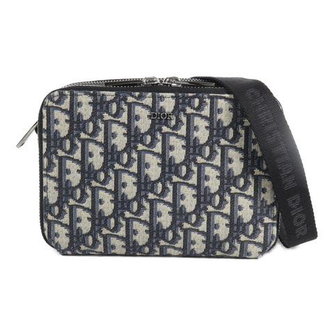 Dior 帆布Oblique Zipped Pouch肩背袋