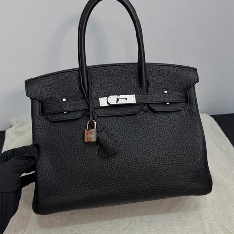 愛馬仕Birkin30黑銀togo皮 T刻 包型好 鎖具 塵袋。由於多平台售賣購買前請諮詢