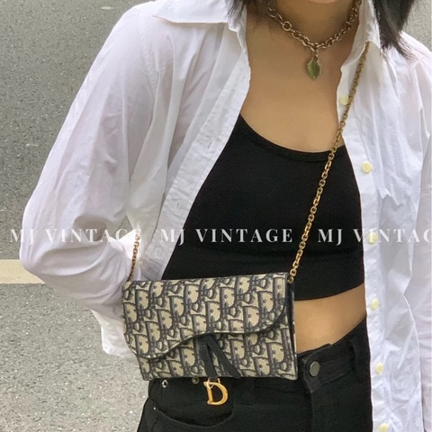 ✨Dior迪奧｜老花馬鞍腰包｜98新