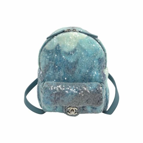 Chanel 藍色 漸變 亮片 25開 後背包