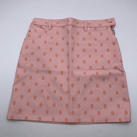 Hermès Chaine d'Ancre" 錨鍊圖案（俗稱豬鼻）牛仔短裙