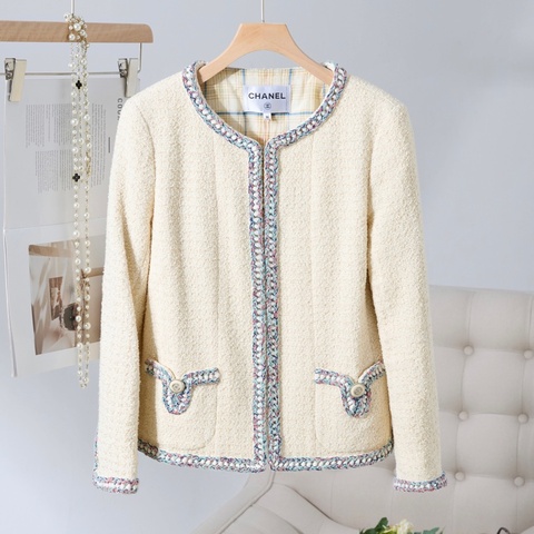 Chanel 20C Tweed 多色滾邊秀場外套 Size 36