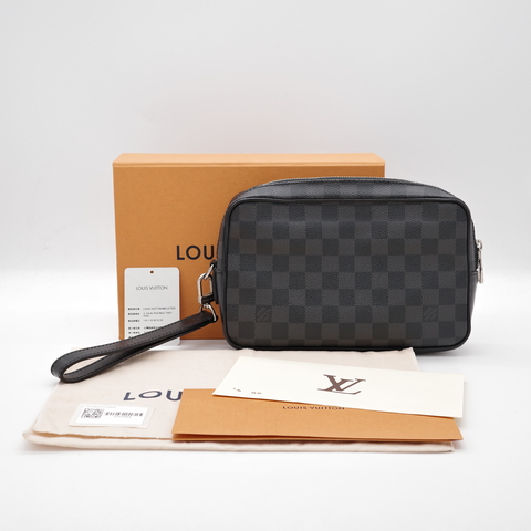 Louis Vuitton 路易威登 黑色 棋盤格 手拿包