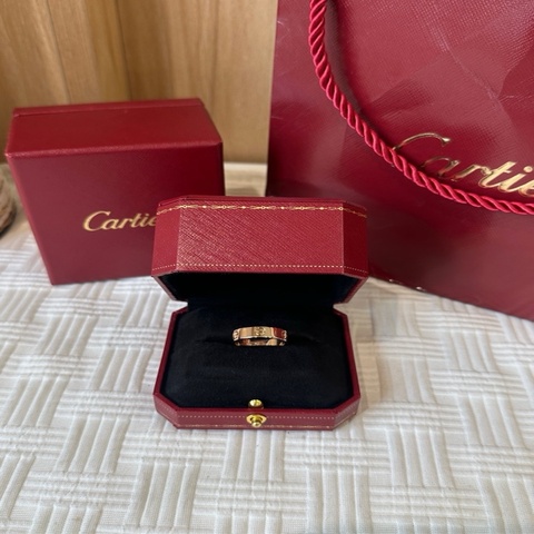 卡地亞 Cartier 寬版love戒指 18k玫瑰金 56#