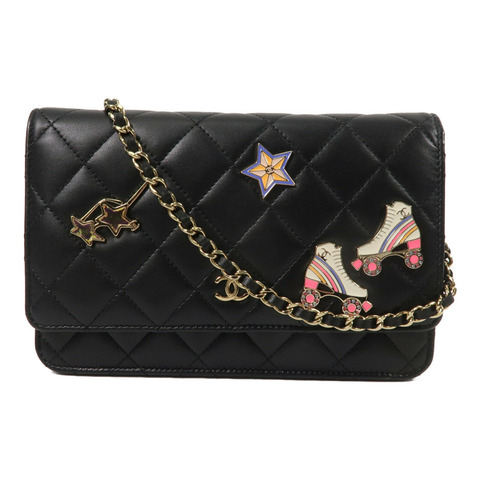 CHANEL 羊皮皮革WOC Wallet On Chain鏈帶肩背袋