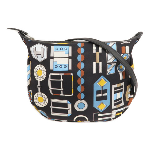 HERMES 絲質Sursoie To Go Pouch肩背袋Black