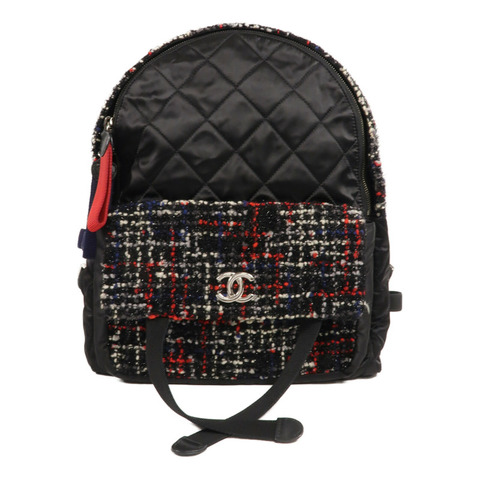 CHANEL 尼龍/Tweed Backpack背包
