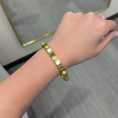 LV 螢光黃Gimme Crew Bangle 金屬手鐲 XC945