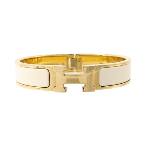 HERMES 金屬/琺瑯Clic H Bracelet金扣手鏈