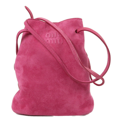Miu Miu 麂皮皮革Bucket Bag肩背袋