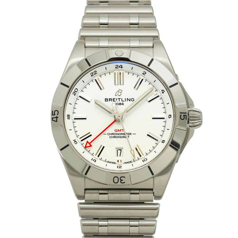 百年靈 Chronomat GMT A32398 男士腕錶，日期顯示，白色錶盤，自動上鍊機芯