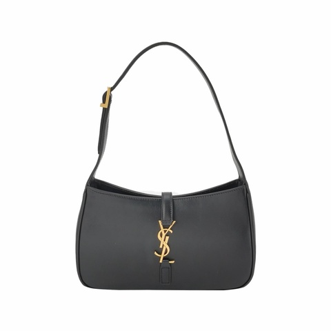 Saint Laurent LE 5 À 7黑色牛皮單肩包腋下包 手提包24*15