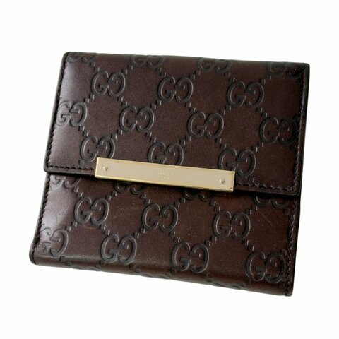 GUCCI GG壓紋 短銀包