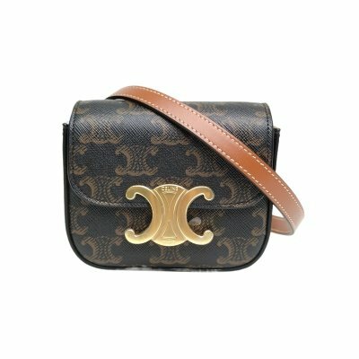 Celine Triomphe凱旋門金屬鎖扣Mini老花PVC金扣