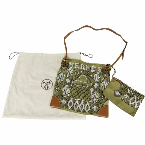 HERMES Silk City 斜揹袋 框N刻