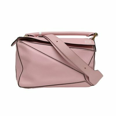 LOEWE Puzzle24幾何包小號粉色牛皮