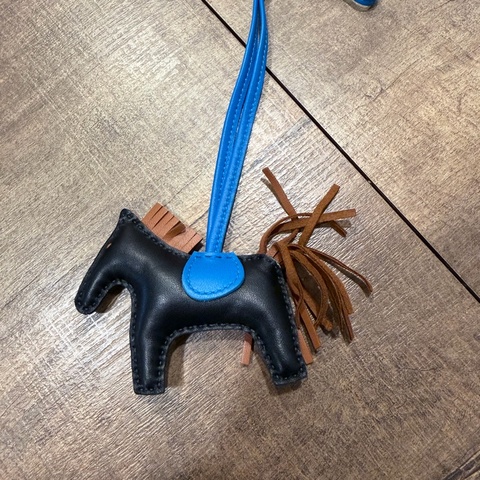 愛馬仕 Hermes rodeo 小馬吊飾 黑 藍 咖