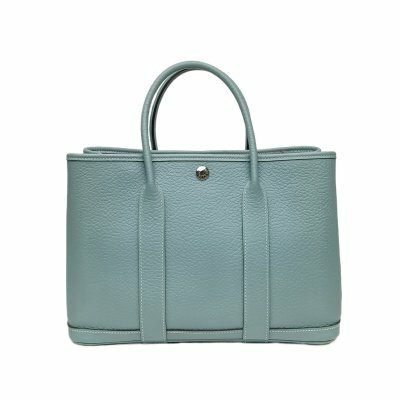 Hermès GardenParty花園包307G天青色Y刻銀扣Country皮
