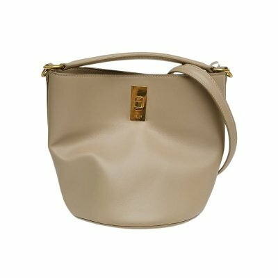 Celine 褐色牛皮金扣Bucket16水桶包Teen小號16