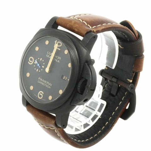 沛納海 Luminor Marina 1950 Carbotech PAM00661 男士腕錶，日期顯示，黑色錶盤，自動上鍊機芯
