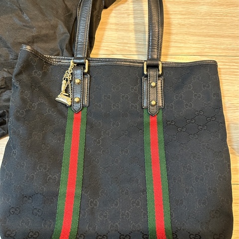✨ Gucci Jolicoeur GG Canvas 織帶掛飾托特包｜經典公仔包／媽媽包 ✨