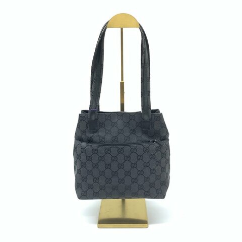 Gucci 黑色 老花 帆布 肩背包