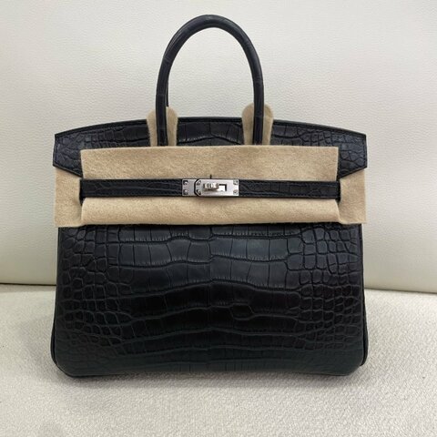 【全新】愛馬仕 Hermès Birkin 25 黑色 銀扣｜K刻