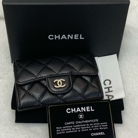 Full set Chanel 荔枝紋牛皮經典款卡套
