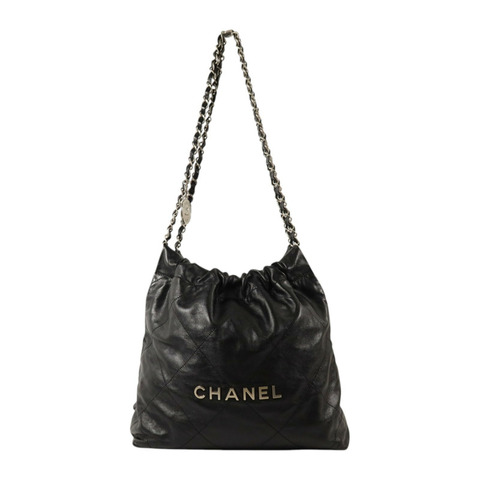 CHANEL 牛皮皮革Chanel 22 Small銀扣鏈帶肩背袋