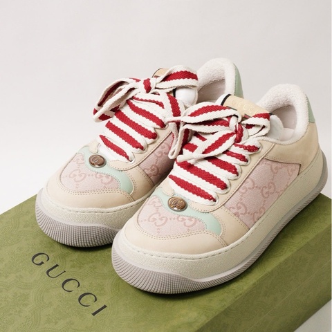 Gucci Screener 白粉胖丁鞋 Gucci尺碼35.5